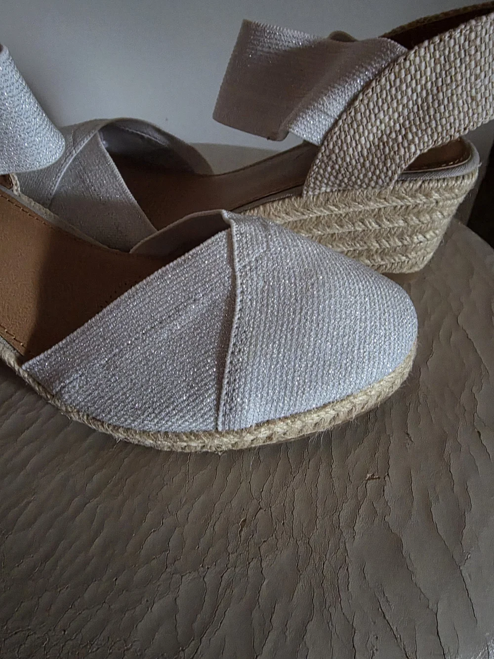 Women’s Cream Espadrille Wedge Sandals- Comfortview - Comfortable Summer Style